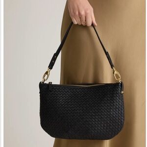 QUINCE | Italian Handwoven Leather Mini Shoulder Bag - Black | Size: Mini
